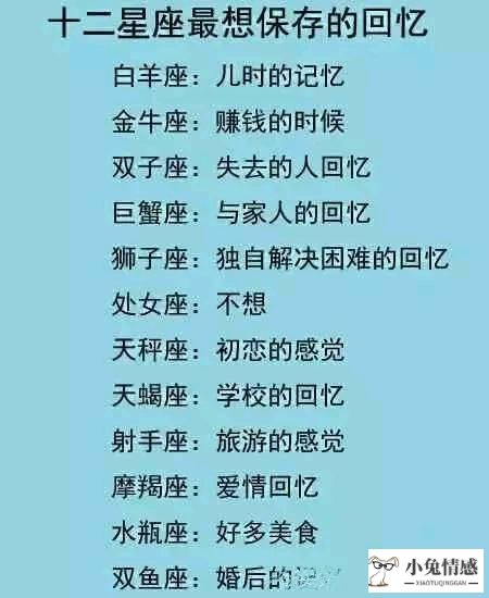 十二星座最想保存的回忆 十二星座的人格魅力